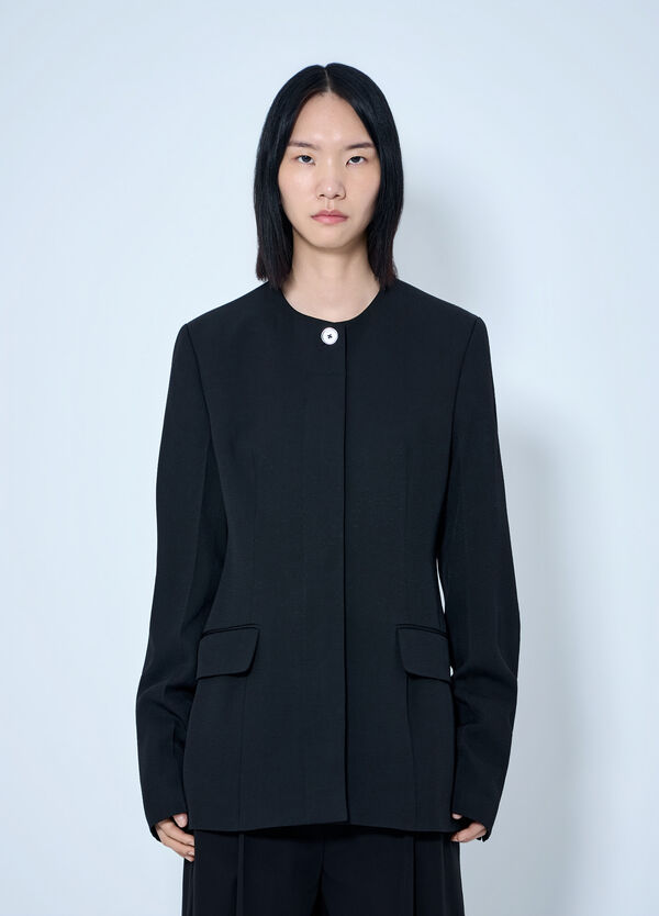 Toteme Collarless Evening Blazer Black tot0265059